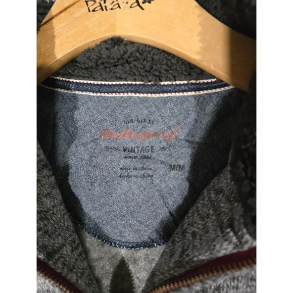 Vintage Weatherproof Men’s Gray 1/4 Zip Fleece Pullover Sweater - Size Medium - Picture 5 of 8